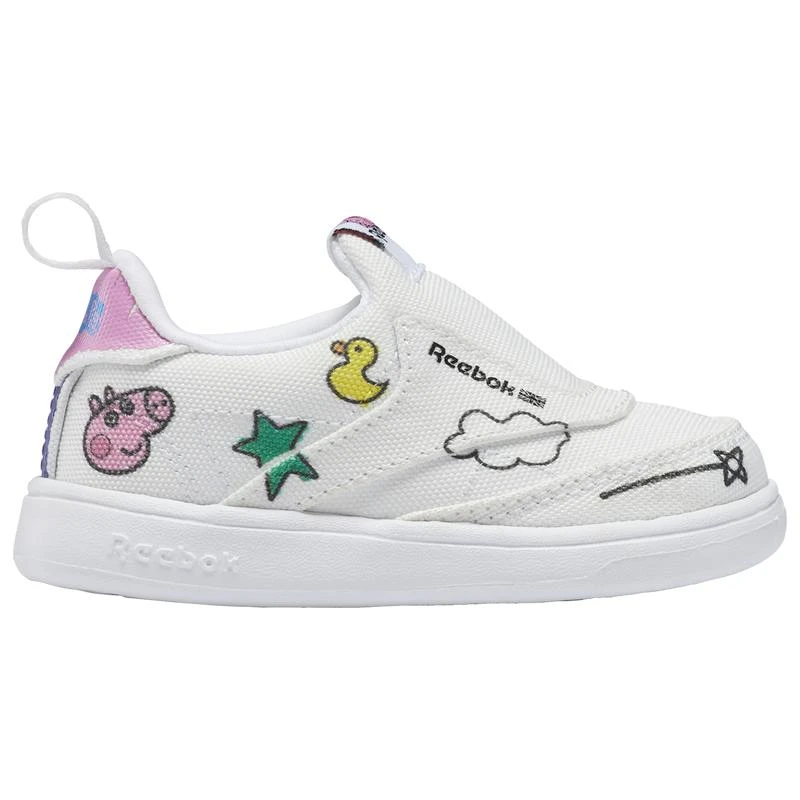 商品Reebok|Reebok Club C Slip-On IV - Girls' Toddler,价格¥188,第1张图片