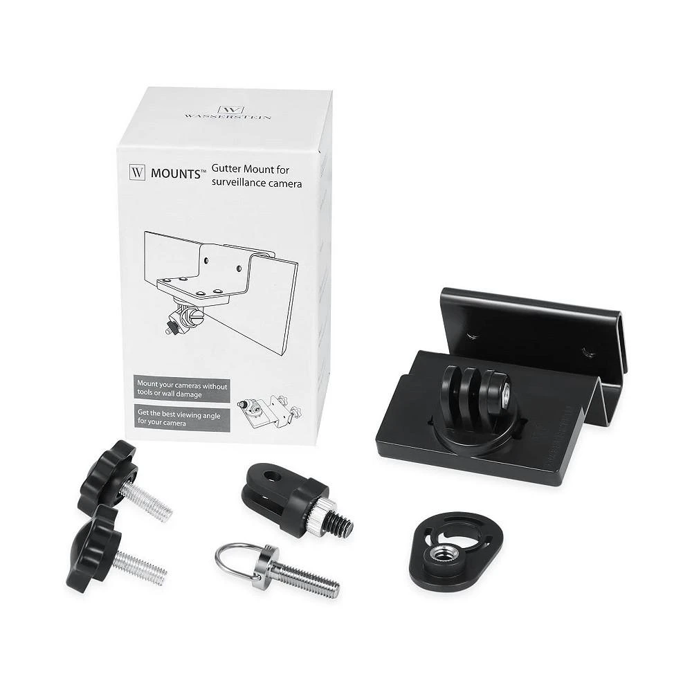 商品Wasserstein|Weatherproof Gutter Mount for Blink Outdoor and Blink XT2 Outdoor Camera with Universal Adapter (3 Pack, Black),价格¥254,第3张图片详细描述