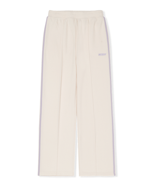 【享贝家】NERDY 新款女款加绒宽松运动裤休闲裤 灰色\奶白色\紫色（预售款，10天发货）PNEF22KD2202商品第6张图片规格展示