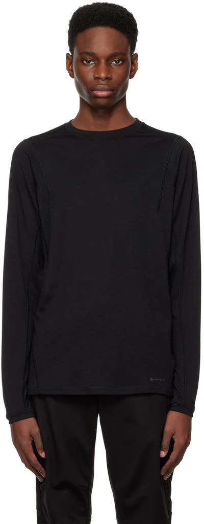 商品Snow Peak|Black Moisture-Wicking Long Sleeve T-Shirt,价格¥372,第1张图片