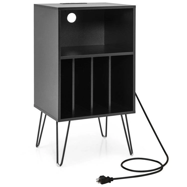 Record Player Stand with Charging Station for Living Room Bedroom 商品