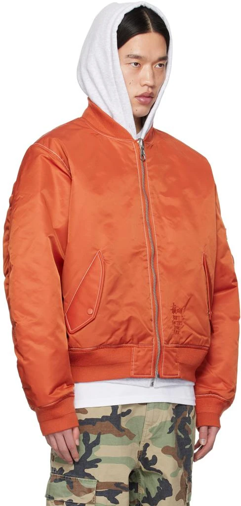 商品STUSSY|Orange & Black Built Reversible Bomber Jacket,价格¥2028,第2张图片详细描述