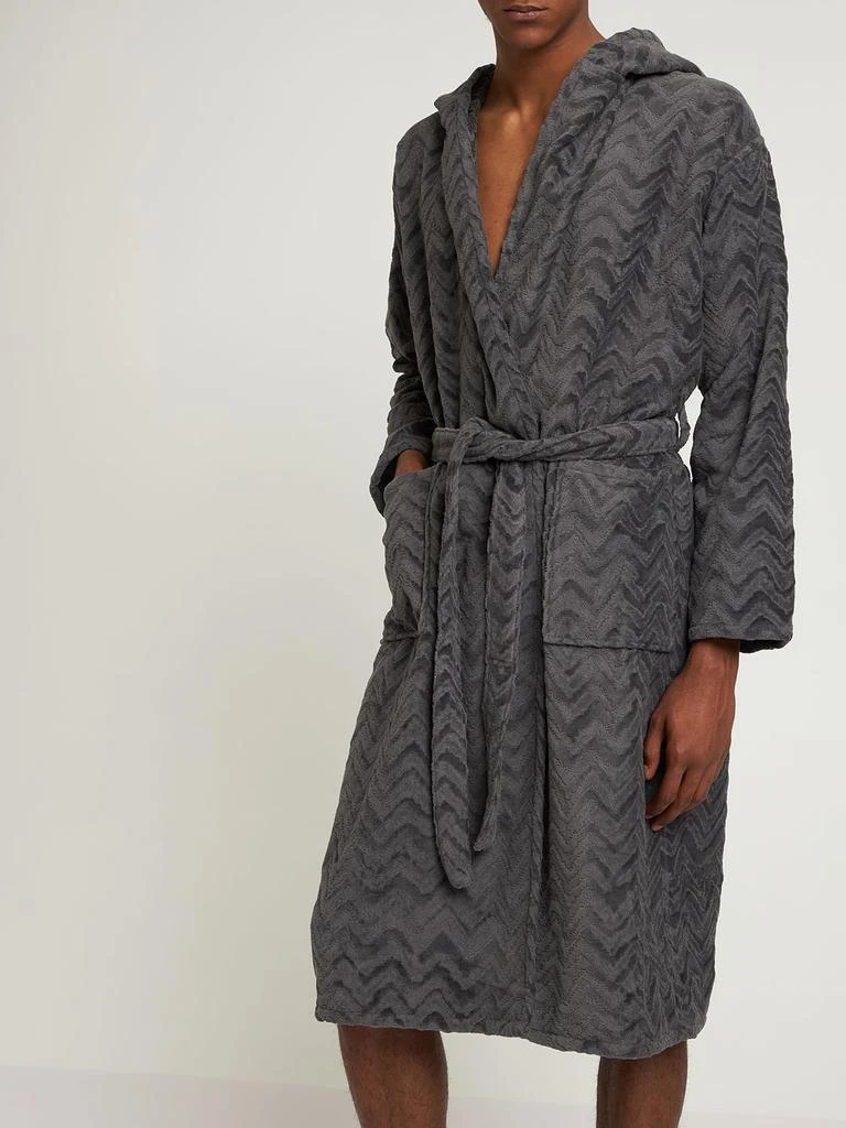 商品MISSONI HOME COLLECTION|Rex Hooded Cotton Bathrobe,价格¥3541,第3张图片详细描述
