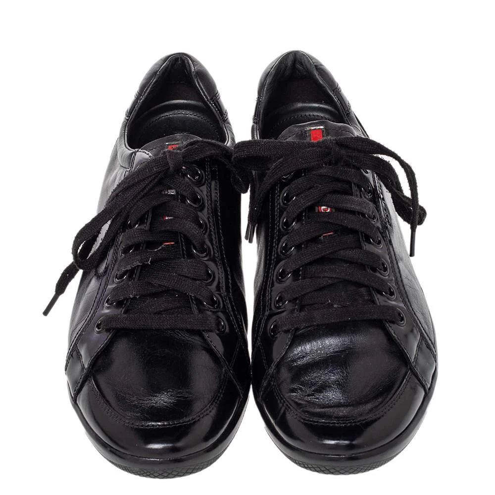 商品[二手商品] Prada|Prada Sport Black Leather Low Top Sneakers Size 44,价格¥1350,第3张图片详细描述