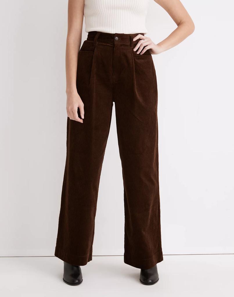 商品Madewell|Corduroy Pleated Wide-Leg Pants,价格¥871,第5张图片详细描述