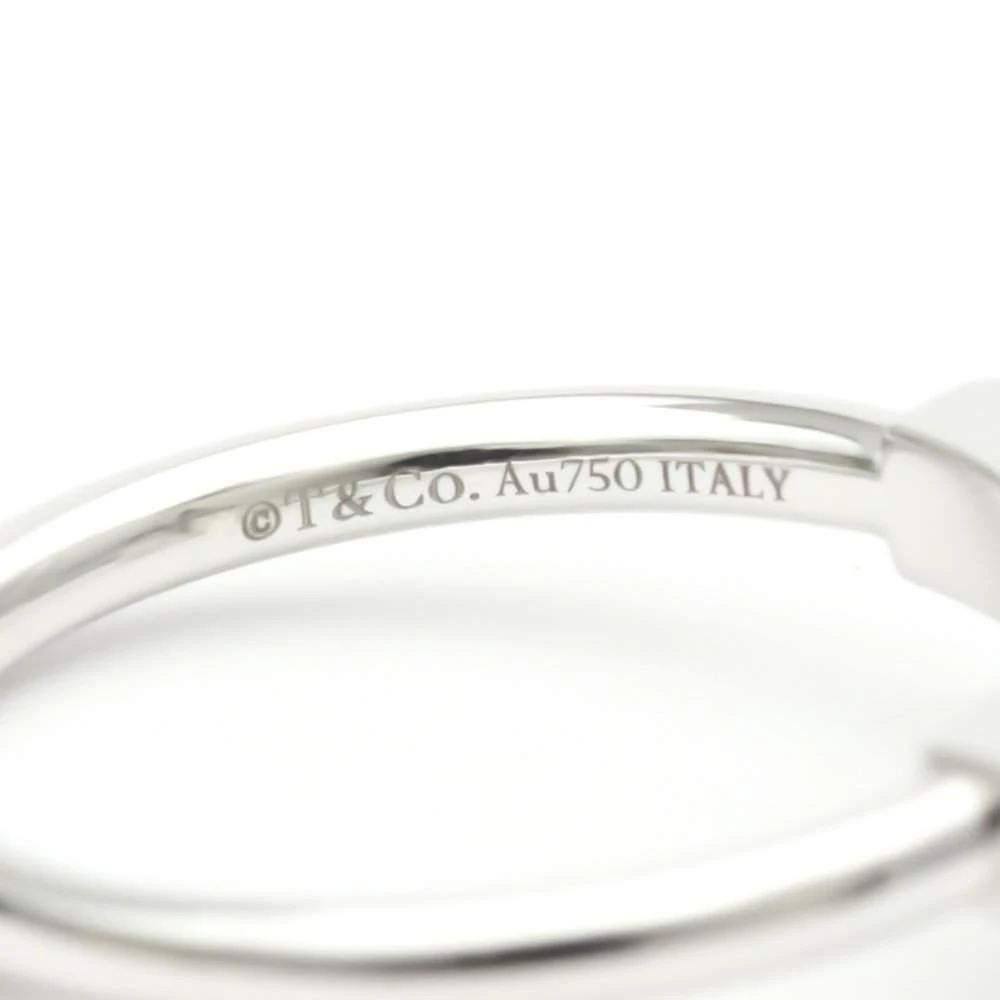 Tiffany & Co. T Wire Band 18K White Gold Diamond Turquoise Ring EU 53 商品