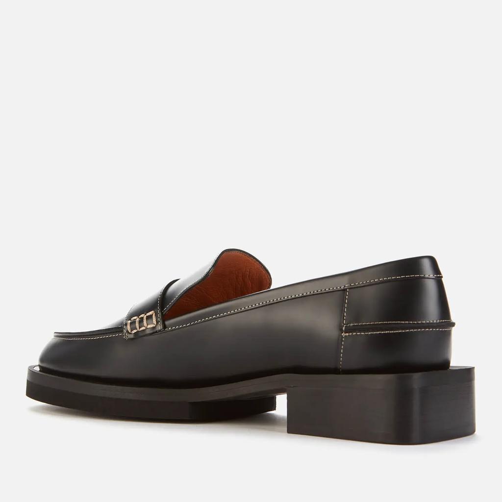 商品Ganni|Ganni Women's Jewel Leather Loafers - Black,价格¥2509,第4张图片详细描述