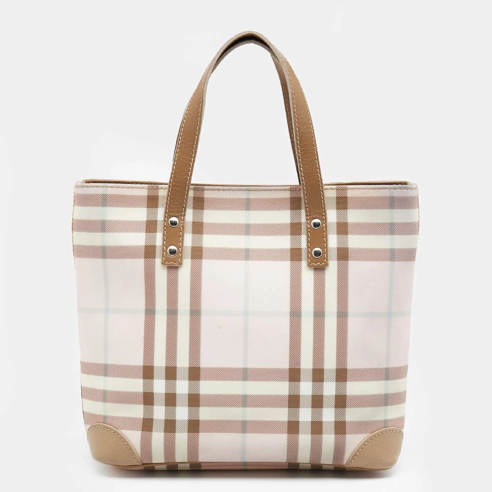 商品[二手商品] Burberry|Burberry Light Pink/Beige Nova Check Coated Canvas And Leather Tote,价格¥1271,第1张图片