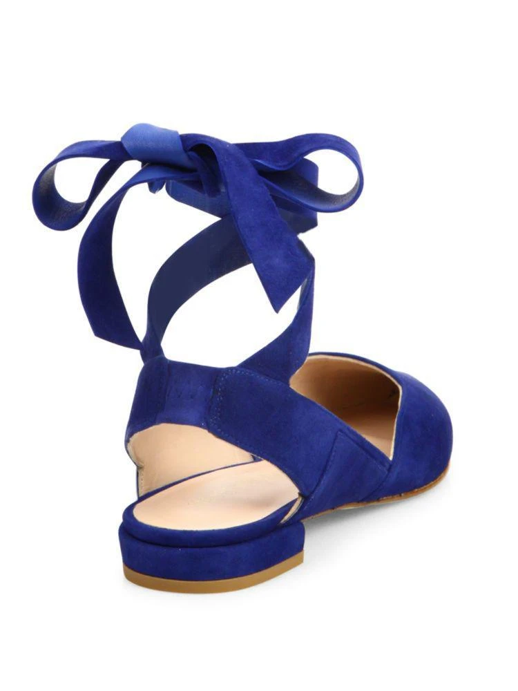 商品Stuart Weitzman|Supersonic Suede Lace-Up Flats,价格¥1254,第2张图片详细描述