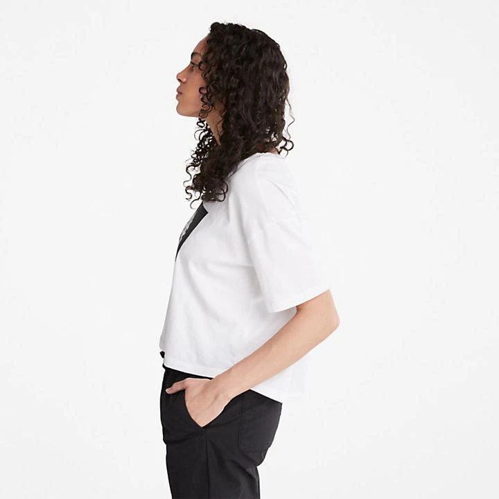 商品Timberland|Cropped Logo T-Shirt for Women in White,价格¥274,第4张图片详细描述