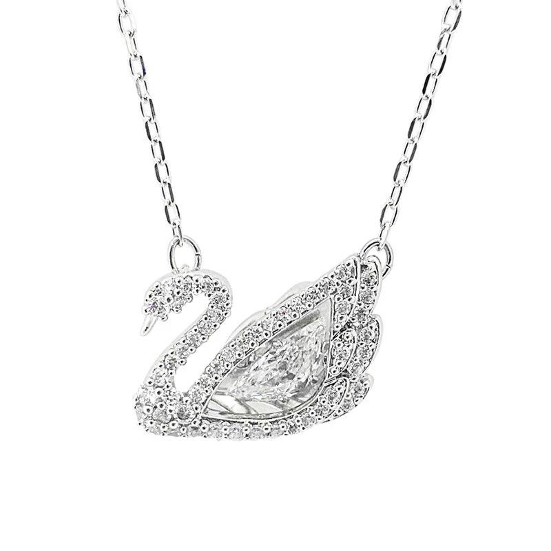 商品Swarovski|施华洛世奇 | 2020款 银色跳动 天鹅项链 5514421,价格¥1101,第1张图片