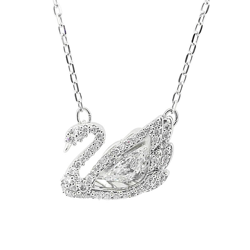 商品Swarovski|施华洛世奇 | 2020款 银色跳动 天鹅项链 5514421,价格¥1112,第1张图片