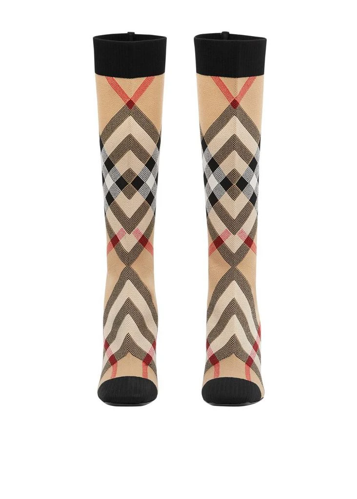 商品Burberry|Check stretch knit sock boots,价格¥7457,第4张图片详细描述