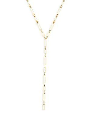 商品Gabi Rielle|Gold Vermeil Chain-Link Lariat Necklace,价格¥567,第1张图片