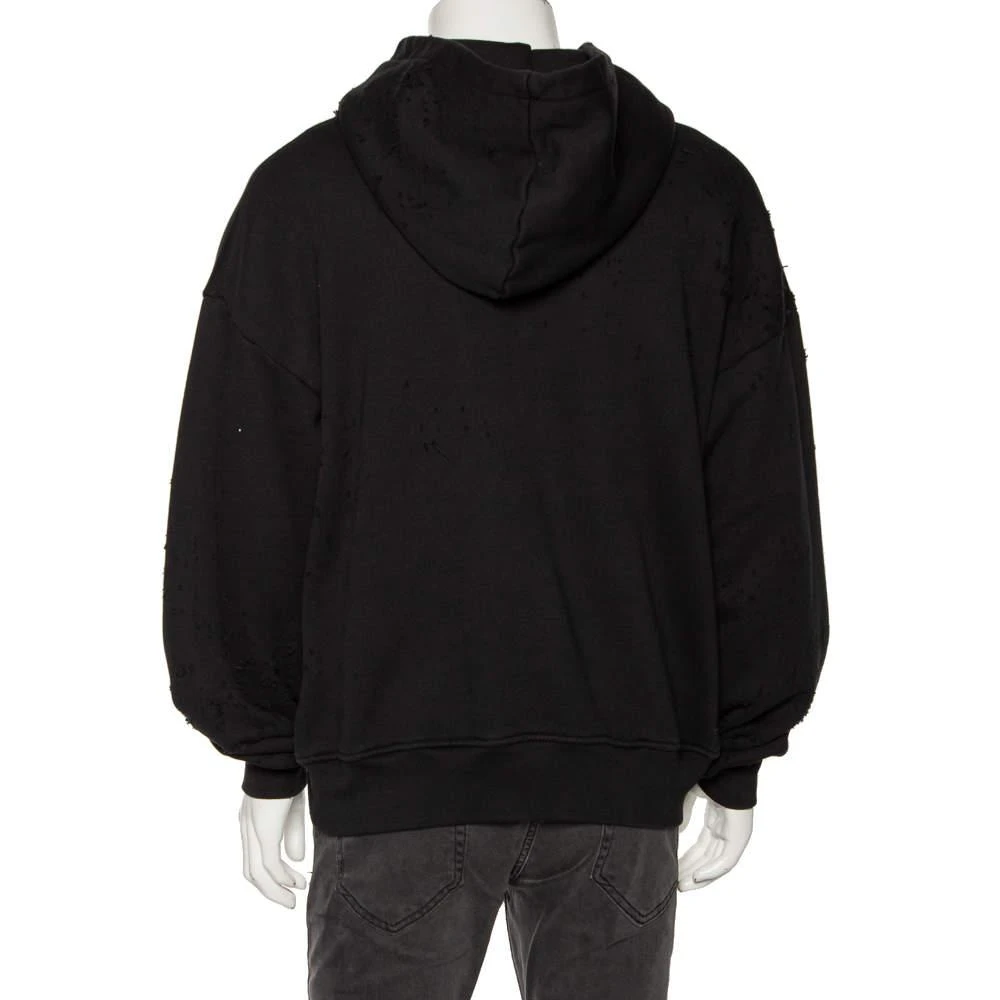 商品[二手商品] AMIRI|Amiri Black Distressed Cotton Long Sleeve Oversized Hoodie S,价格¥2913,第3张图片详细描述