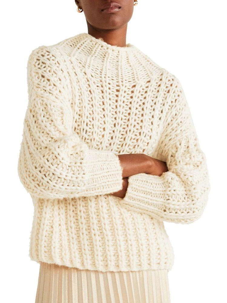 商品Mango|Openwork Chunky-Knit Sweater,价格¥527,第1张图片