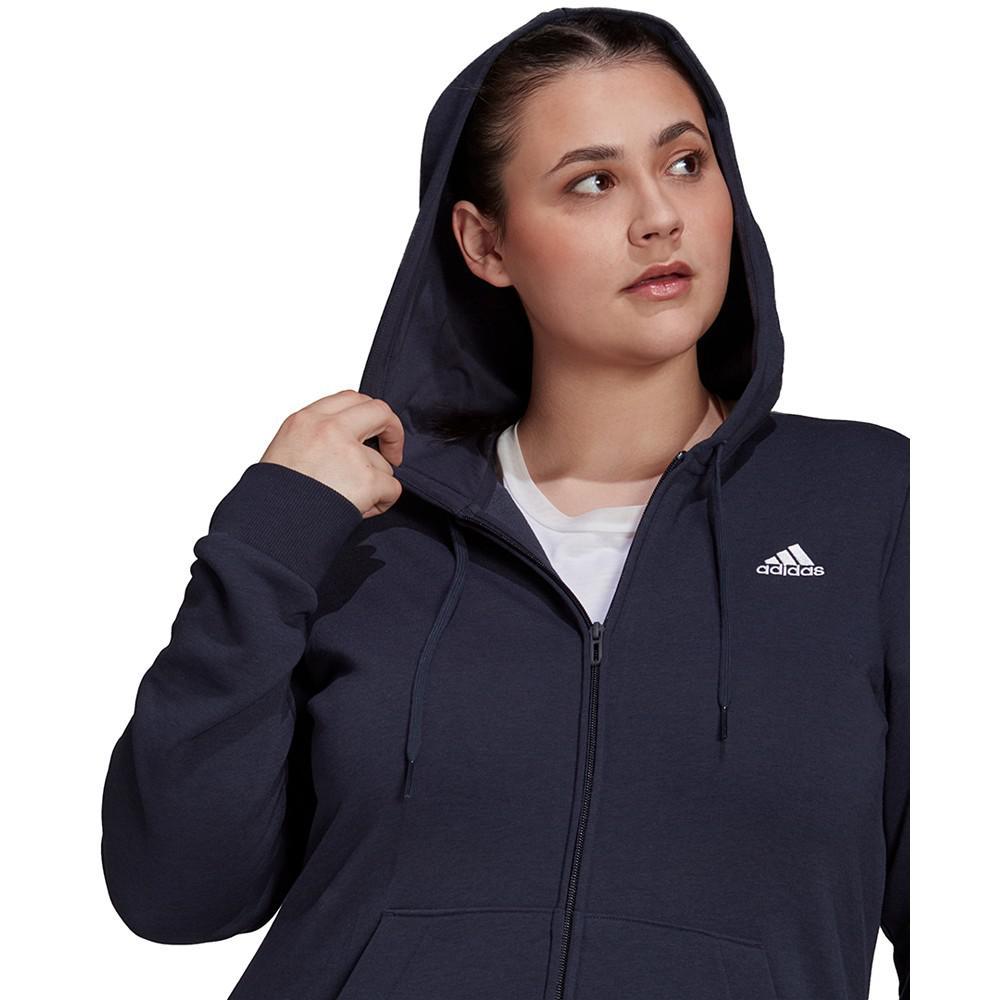 商品Adidas|Essentials Plus Size French Terry Logo-Sleeve Hoodie,价格¥379-¥409,第4张图片详细描述