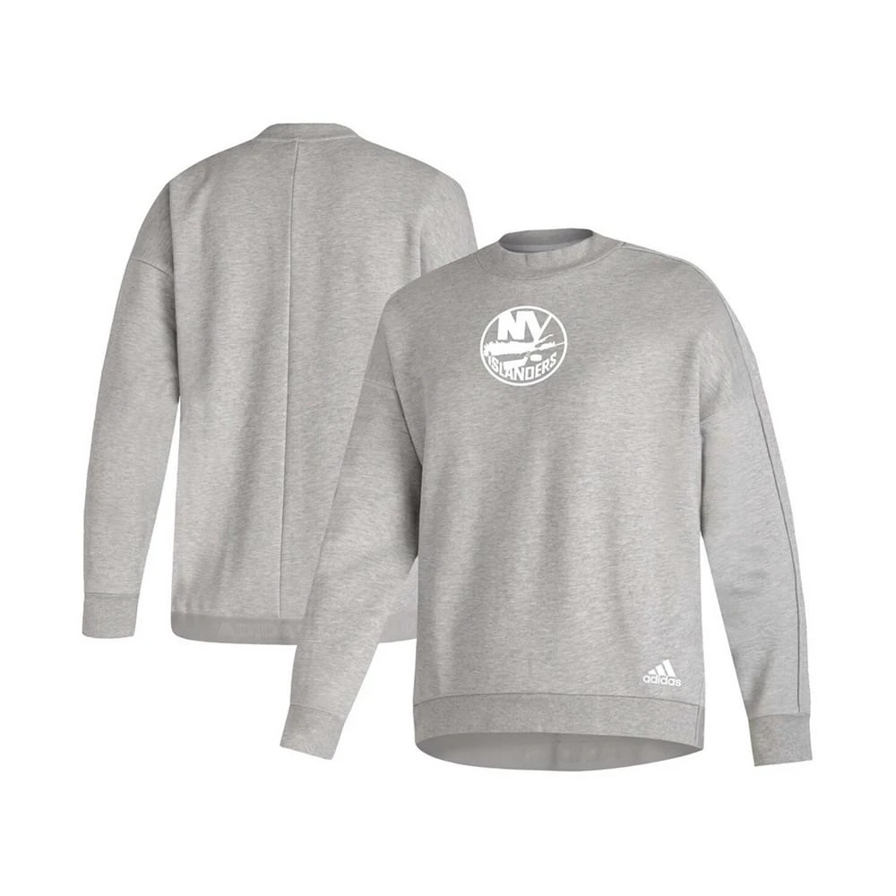 商品Adidas|Women's Heathered Gray New York Islanders V2 Pullover Sweatshirt,价格¥401,第1张图片