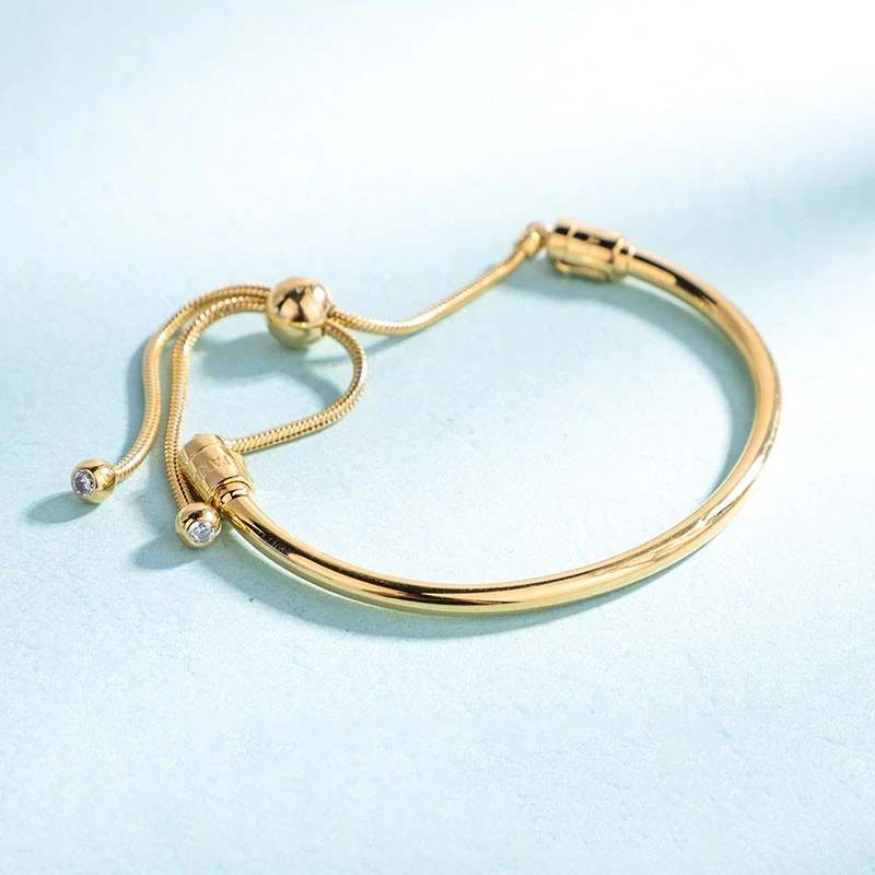 PANDORA 潘多拉 金色MOMENTS PANDORA SHINE 滑动手镯 567953CZ-1 商品