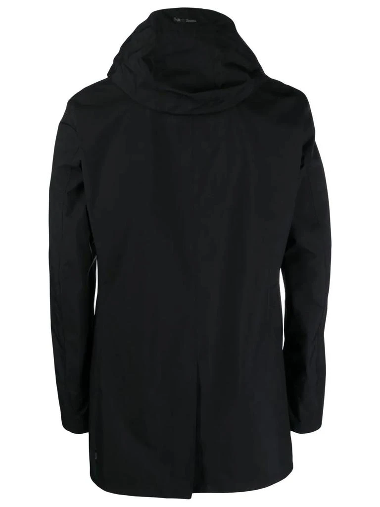 商品Herno|Black Hooded Waterproof Raincoat,价格¥5694,第2张图片详细描述
