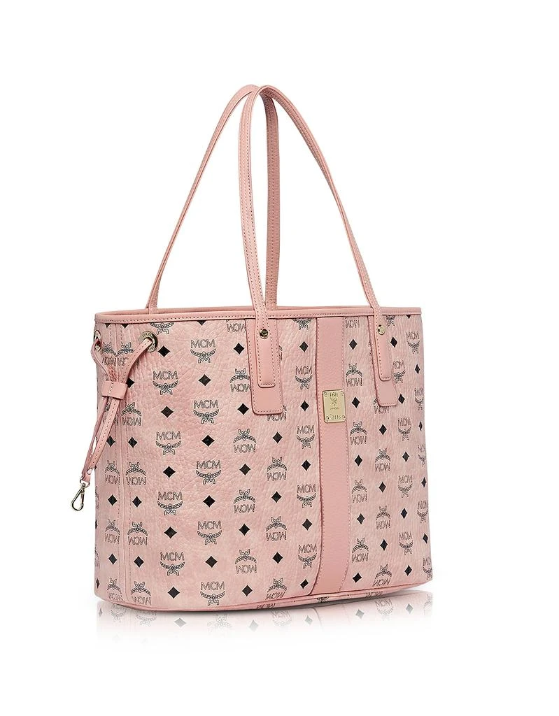 商品MCM|MCM Shopper Project Visetos 柔和粉红色中号双面手提包,价格¥3562,第4张图片详细描述