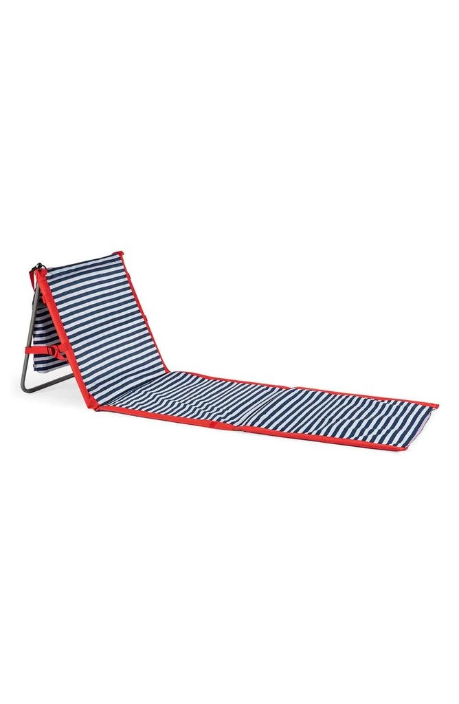 商品Picnic Time|Beachcomber Oniva Blue Pinstripe Portable Beach Chair & Tote,价格¥340,第1张图片