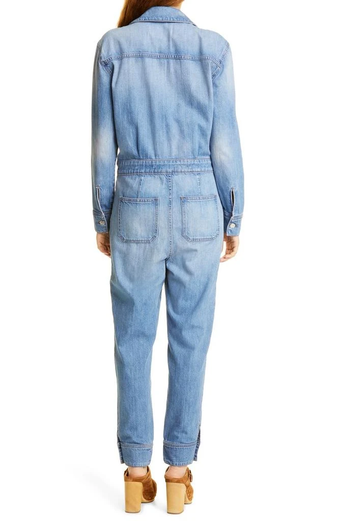 商品VERONICA BEARD|Oaklyn Long Sleeve Nonstretch Denim Jumpsuit,价格¥589,第2张图片详细描述