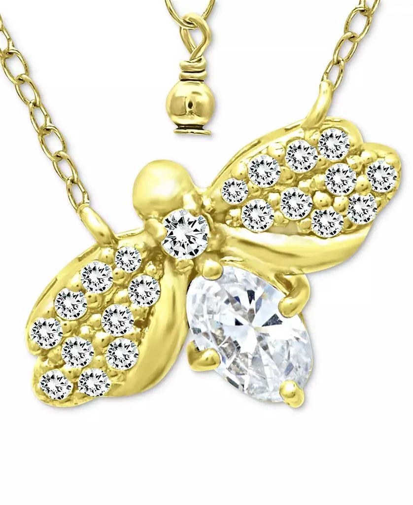 商品Giani Bernini|Cubic Zirconia Bee 16" Pendant Necklace in 18k Gold-Plated Sterling Silver, Created for Macy's,价格¥528,第3张图片详细描述