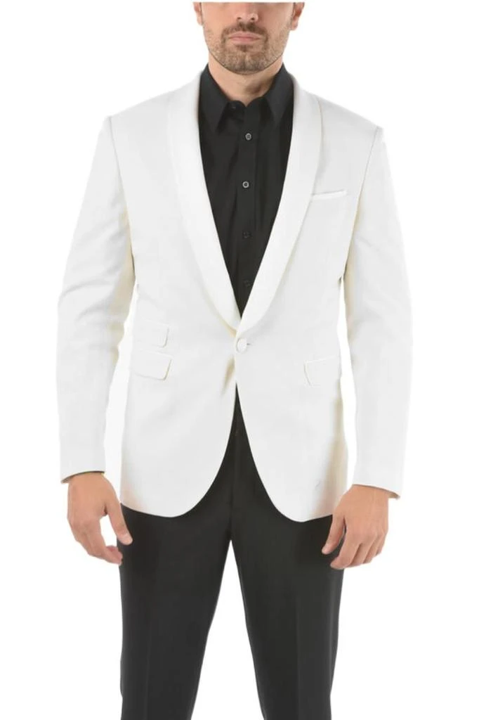 商品Neil Barrett|Neil Barrett Men&#39;s  White Other Materials Blazer,价格¥6672,第1张图片