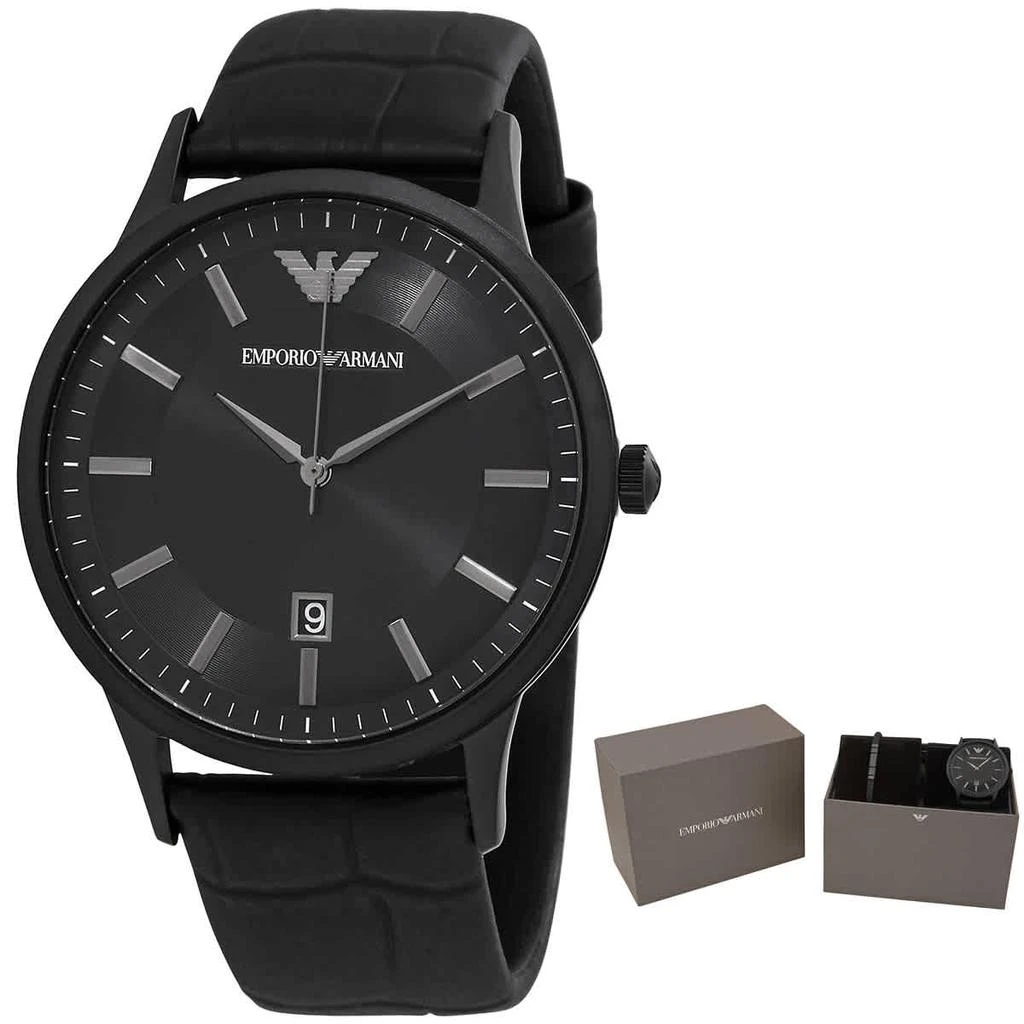 商品Emporio Armani|Emporio Armani Quartz Black Dial Mens Watch Set AR80057,价格¥789,第1张图片