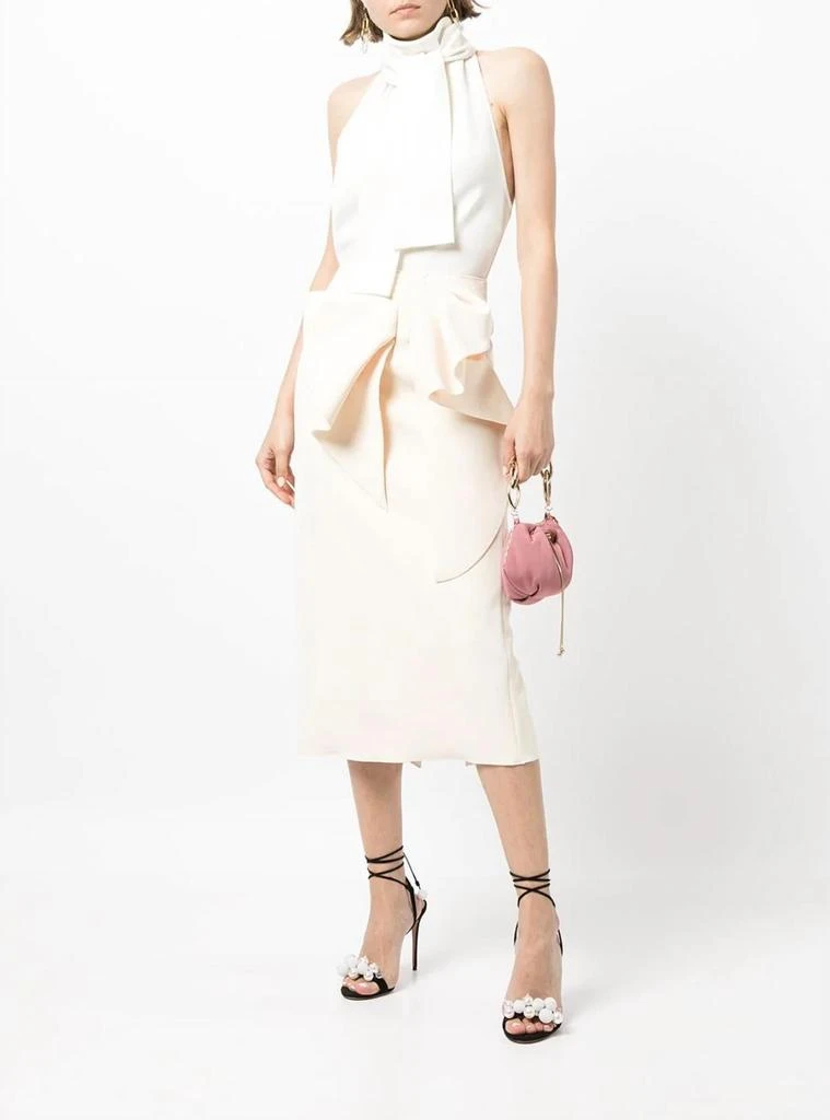 商品Acler|Anderson Oversized Bow Crepe Skirt In Eggshell,价格¥1424,第1张图片