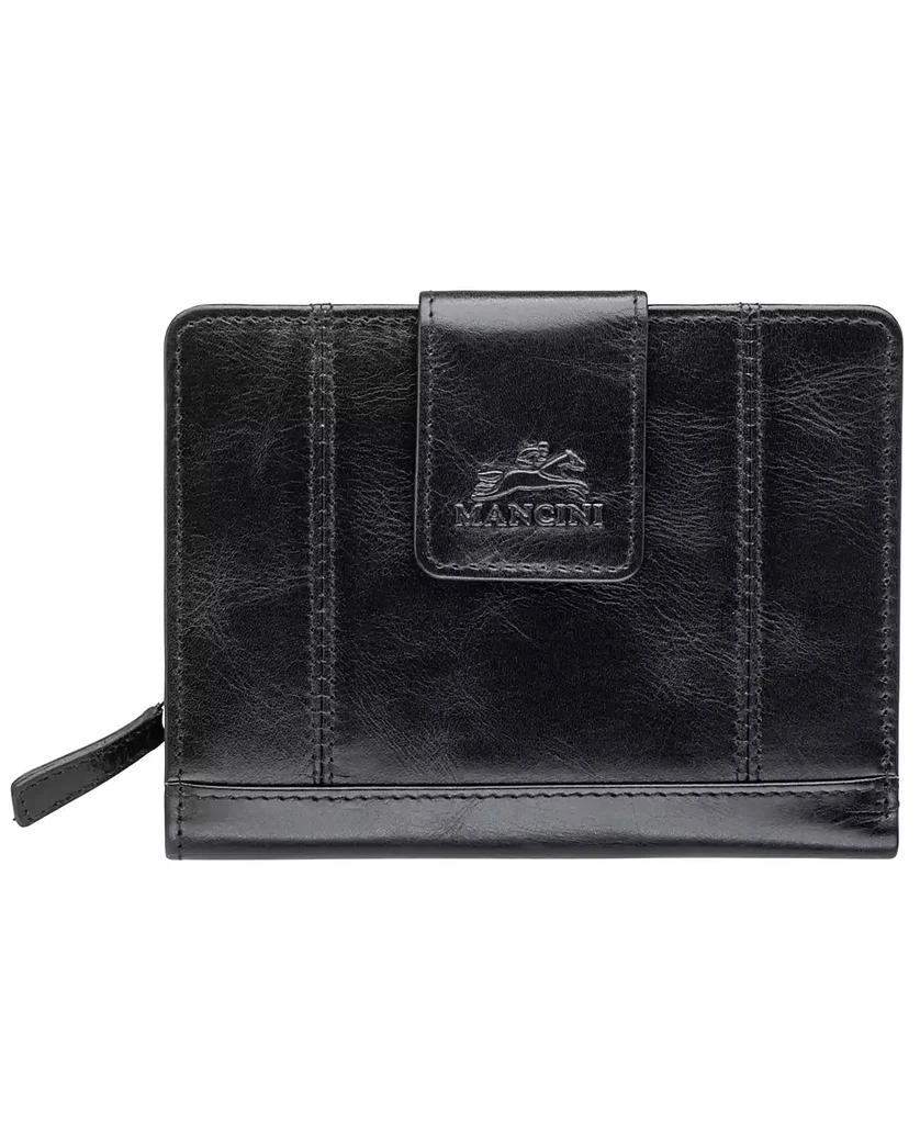 商品Mancini Leather Goods|Men's Casablanca Collection Medium Clutch Wallet,价格¥395,第1张图片