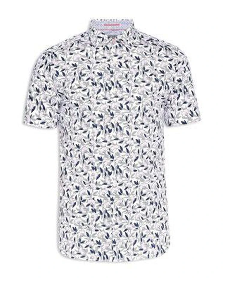 商品Ted Baker London|Saquili Floral Print Regular Fit Button-Down Shirt,价格¥770,第4张图片详细描述