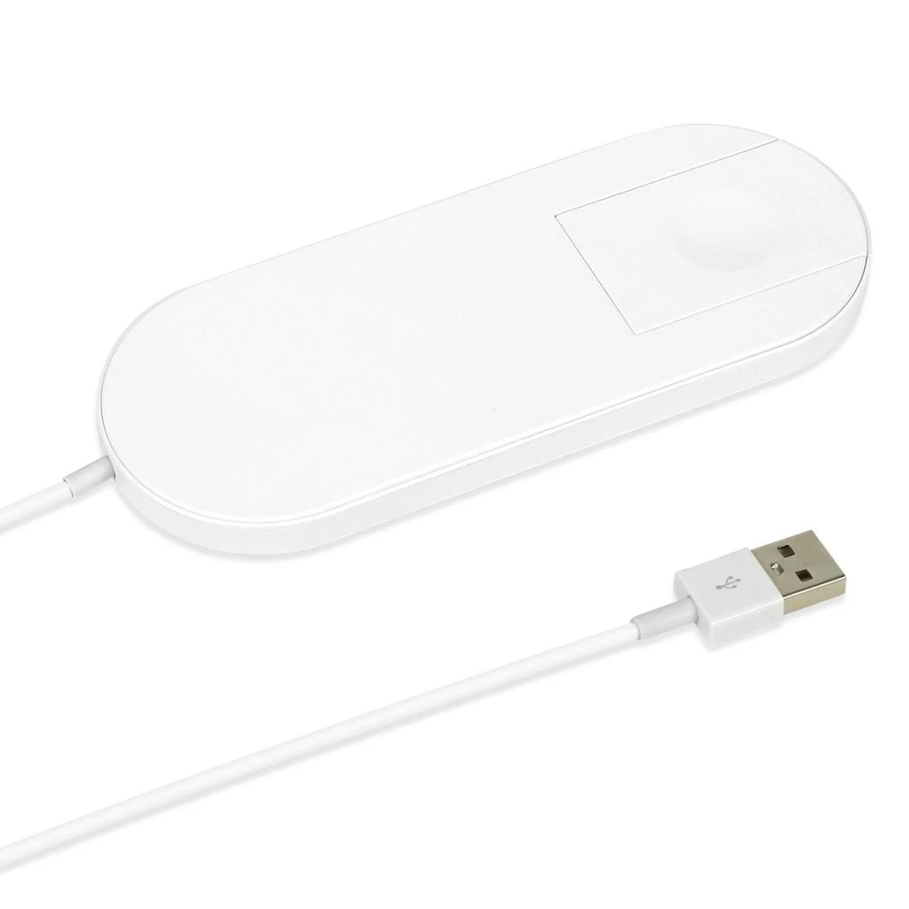 商品Fresh Fab Finds|10W 2-in-1 Wireless Charger for Apple Watch 4/3/2/1 and iPhone X/XS/8, Qi Charging Pad,价格¥278,第1张图片