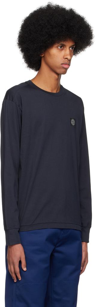 Navy Patch Long Sleeve T-Shirt商品第2张图片规格展示