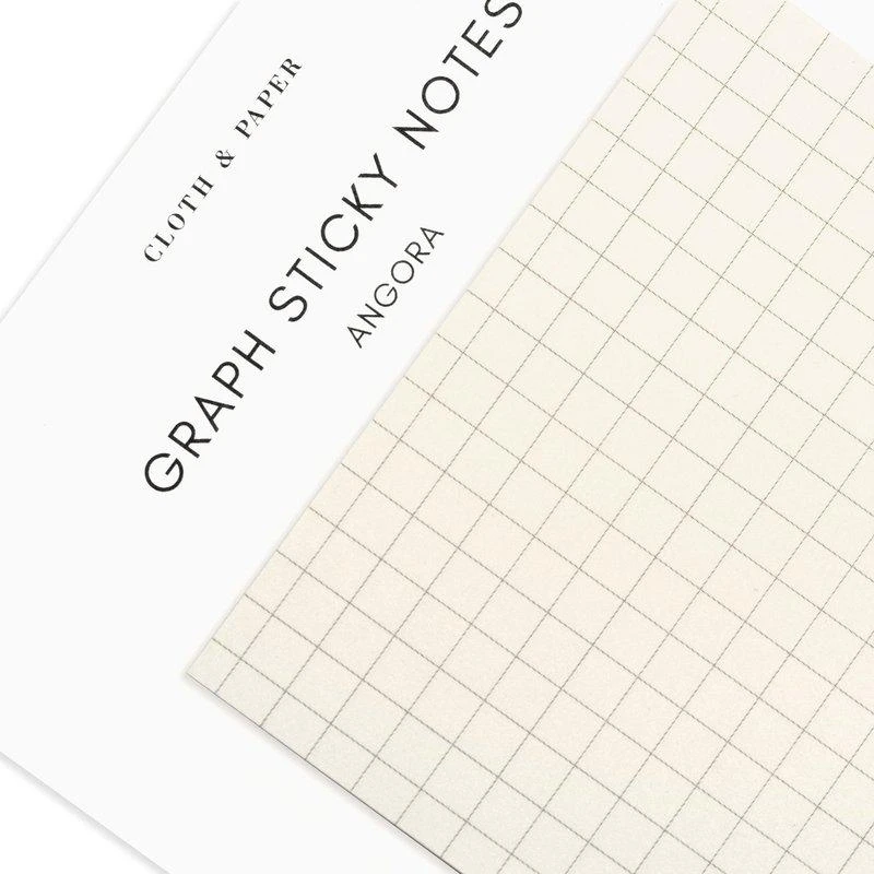 商品Cloth & Paper|Graph Sticky Notes | Angora,价格¥38,第2张图片详细描述