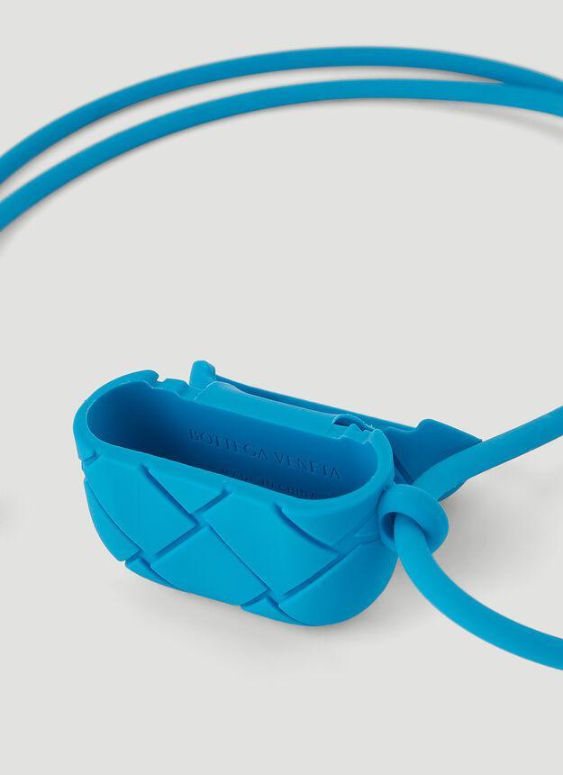 商品Bottega Veneta|Intreccio Airpods Pro Case in Blue,价格¥1412,第5张图片详细描述