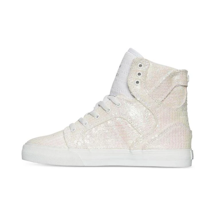 商品Supra|女童Supra Girls' Skytop Sequin High-Top Casual Sneakers from Finish Line,价格¥84,第4张图片详细描述