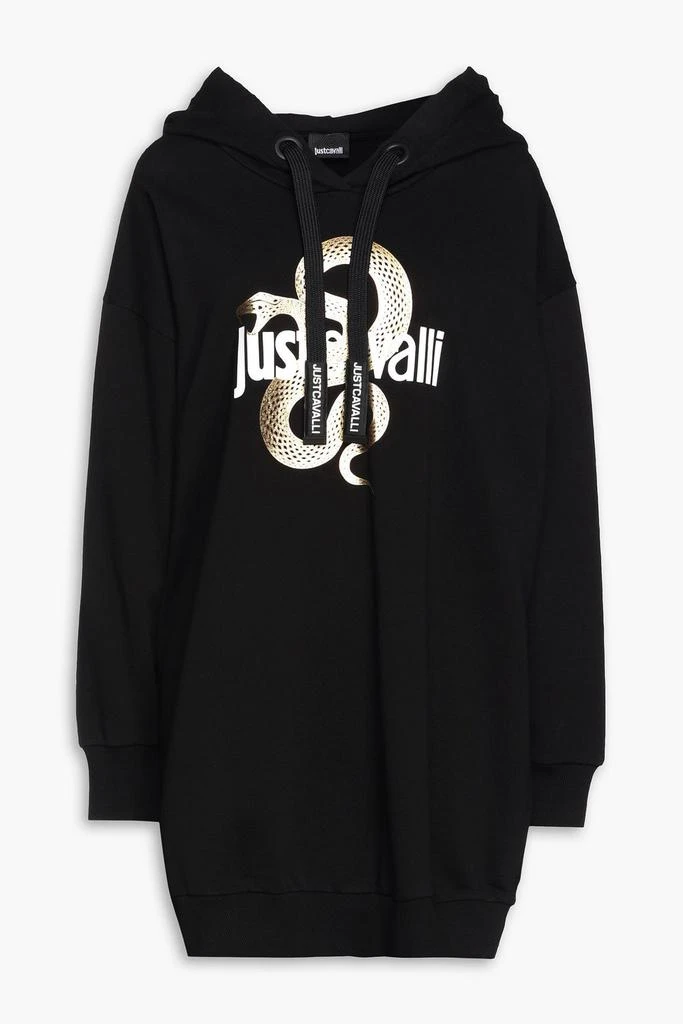 商品Just Cavalli|Oversized printed French cotton-terry hoodie,价格¥678,第1张图片