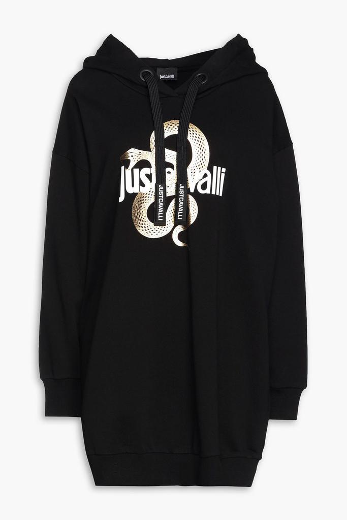 商品Just Cavalli|Oversized printed French cotton-terry hoodie,价格¥682,第1张图片