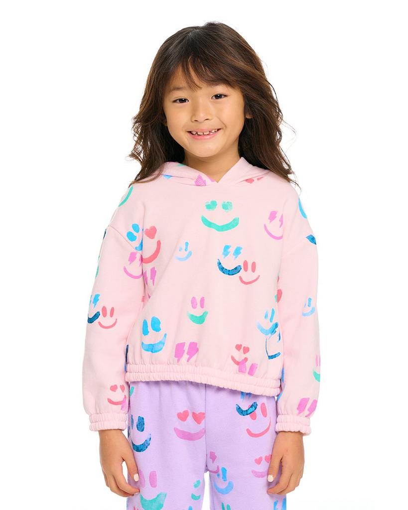 Girls' Smiley Fleece Hoodie - Little Kid商品第1张图片规格展示