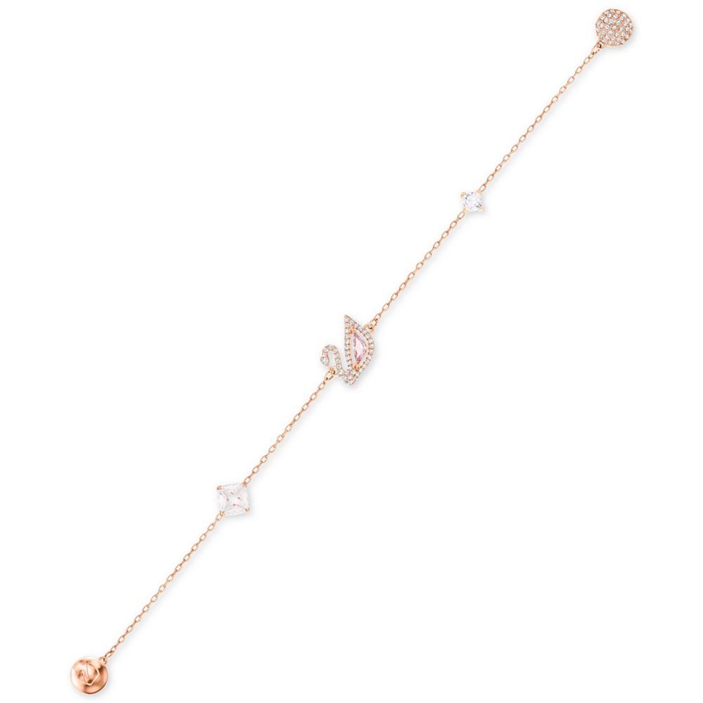 Remix Rose Gold-Tone Crystal Swan Magnetic Bracelet商品第2张图片规格展示