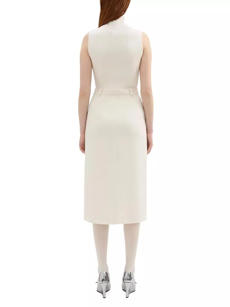 Funnel-Neck Crepe Belted Dress 商品