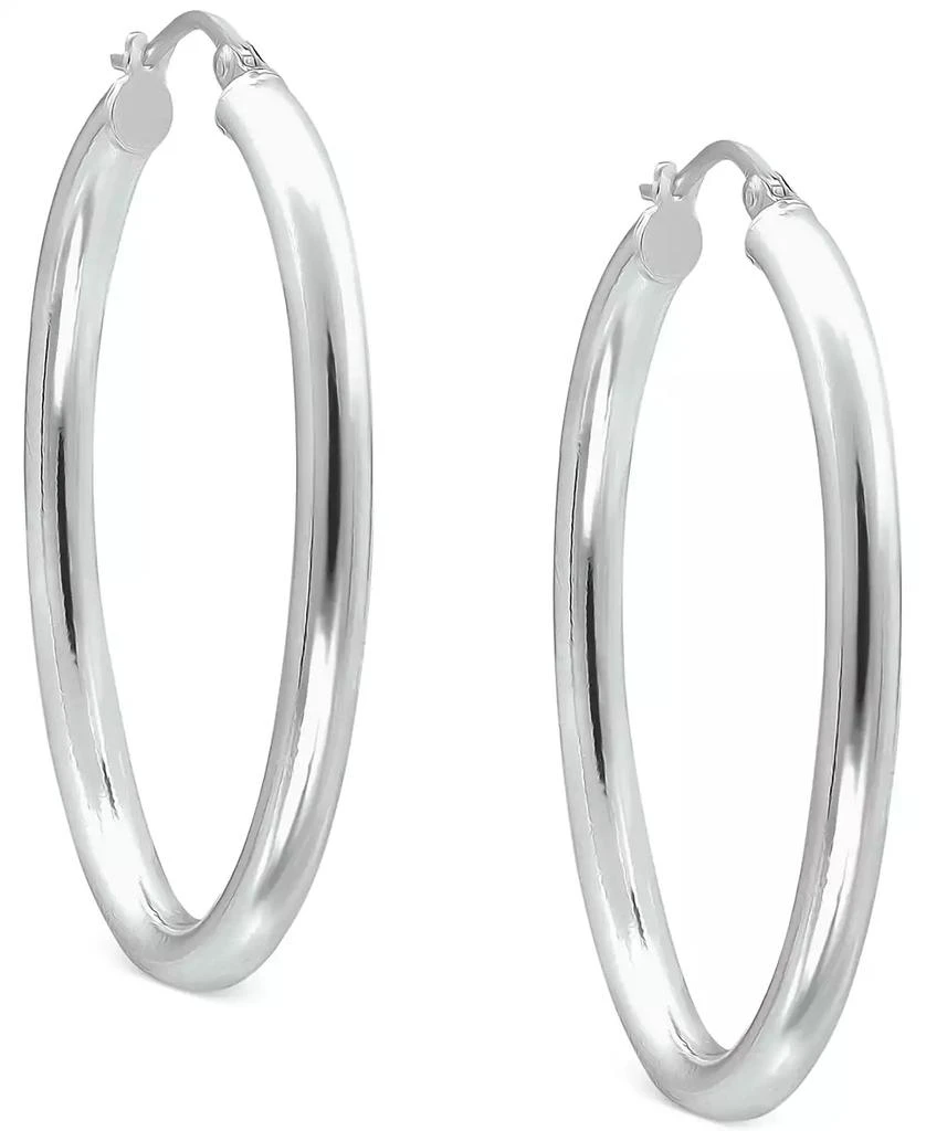 商品Giani Bernini|Polished Oval Medium Hoop Earrings, 25mm, Created for Macy's,价格¥158,第3张图片详细描述