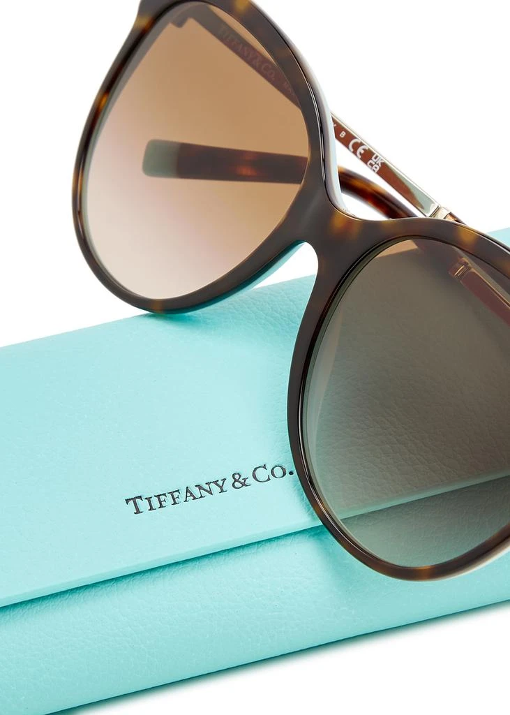 商品Tiffany & Co.|Tortoiseshell oval-frame sunglasses,价格¥3171,第4张图片详细描述