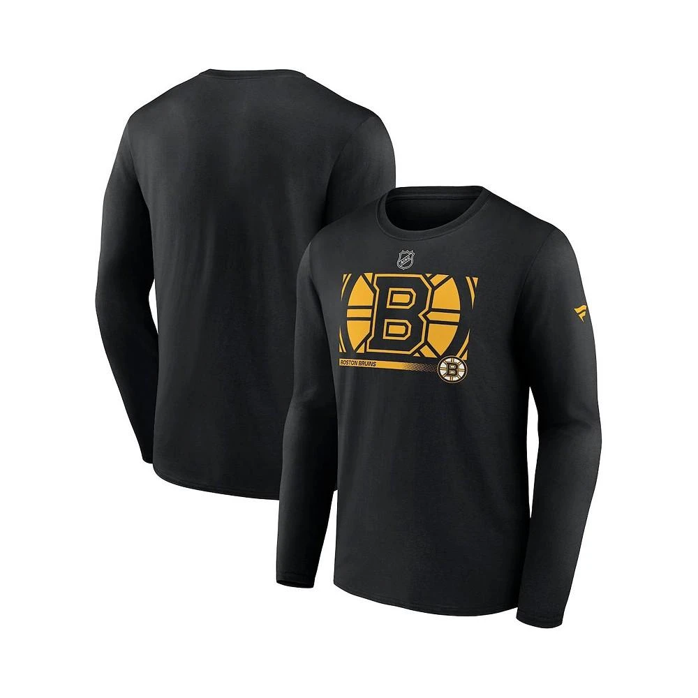 商品Fanatics|Men's Branded Black Boston Bruins Authentic Pro Core Collection Secondary Long Sleeve T-Shirt,价格¥262,第1张图片