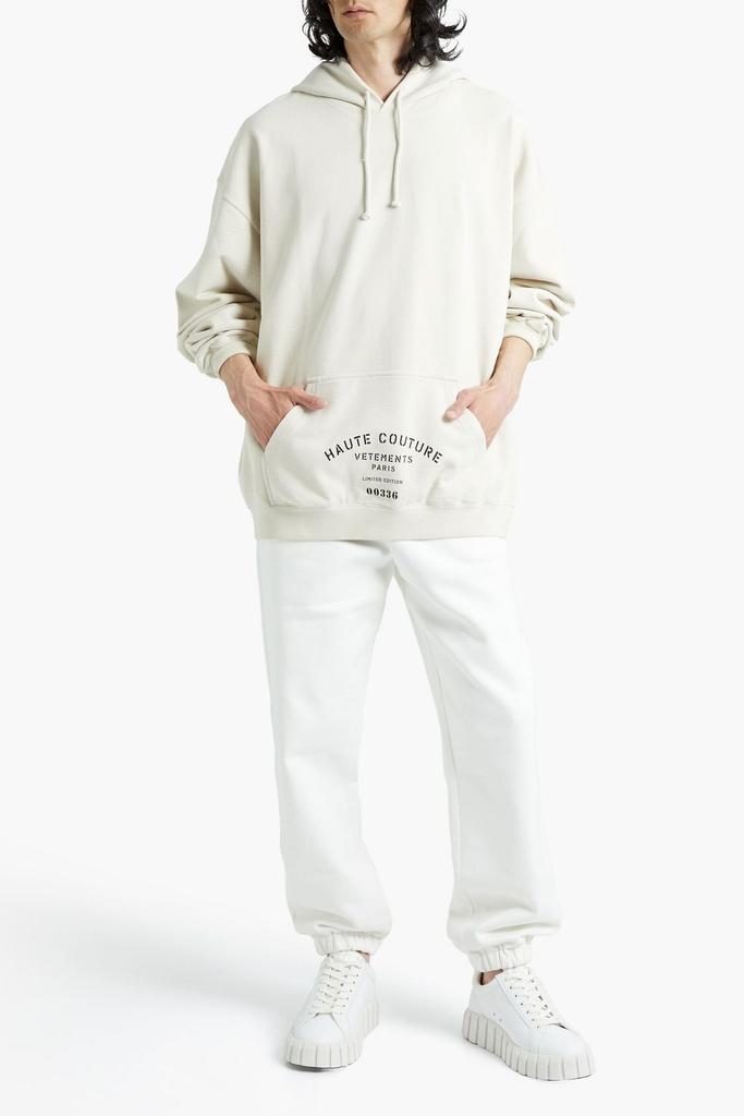 Oversized printed French cotton-blend terry hoodie商品第2张图片规格展示