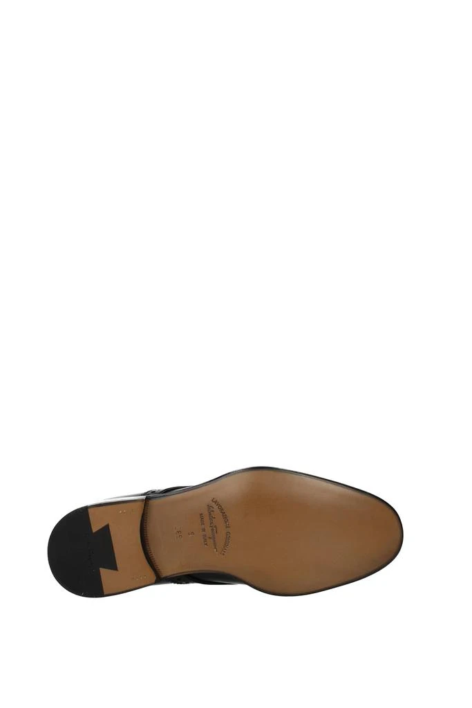 商品Salvatore Ferragamo|Lace up and Monkstrap Leather Black,价格¥2136,第5张图片详细描述