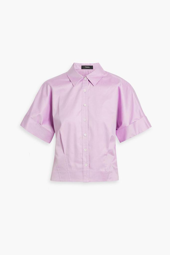 商品Theory|Cropped cotton-twill top,价格¥823,第1张图片