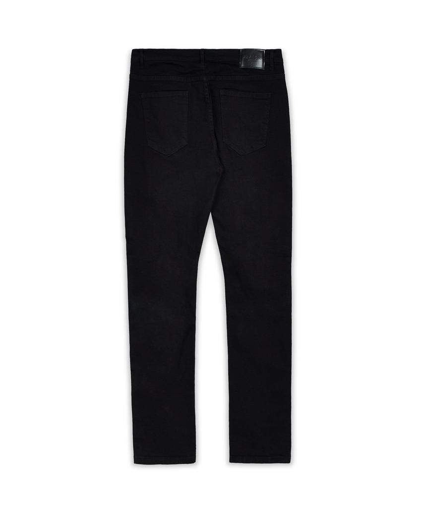 Plus Size Black Set Patch Jeans商品第2张图片规格展示